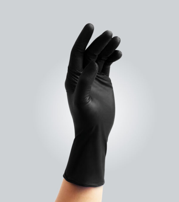 Sennri Black Nitrile Gloves – Case of 10 Boxes (5.5 Mil, Food-Grade)